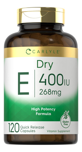 Suplemento Carlyle Dry Vitamina E 400 Ui (268 Mg) 120 Cápsul