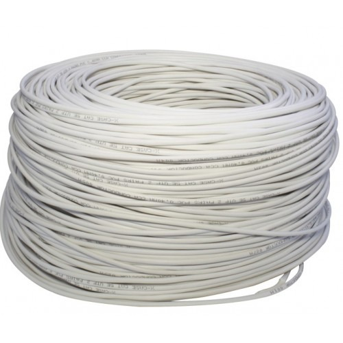 Imagen 3 de 3 de Rollo De Cable Viggo 305mts Cat5e Indoor Blanco Cctv Camaras