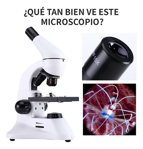 Microscopio Monocular2000x Profesional Óptico Con Accesorios
