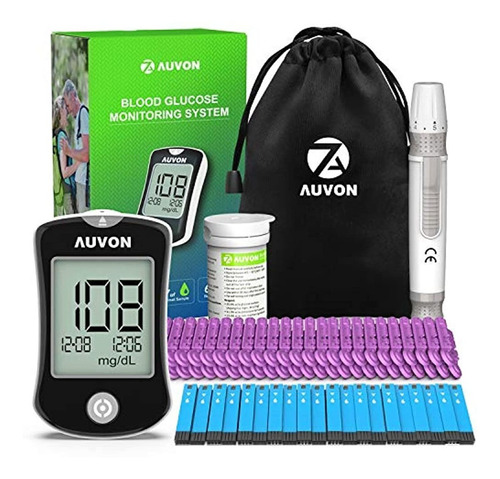 Auvon Ds-w Kit De Azúcar En Sangre, Medidor De Glucosa