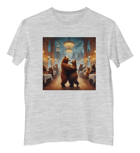 Remera Hombre Osos Bailando Tango Restaurante M1