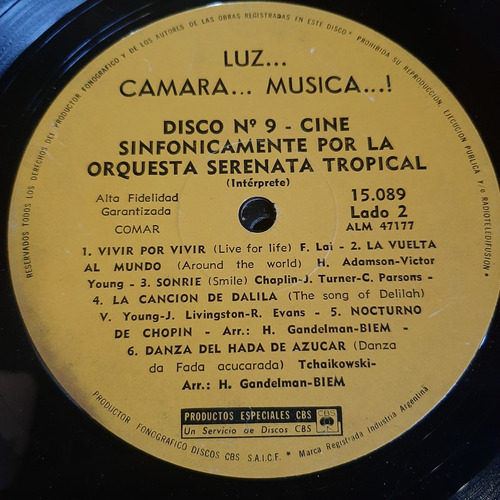 Sin Tapa Disco Orq Serenata Tropical Luz Camara Disco 9 Bi0
