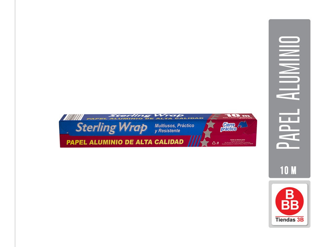 Papel Aluminio Sterling Wrap. 10 Metros
