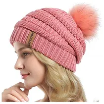 Comprar Gorros Sombreros Y Boinas De Lana Tejido Rosa Talla Única