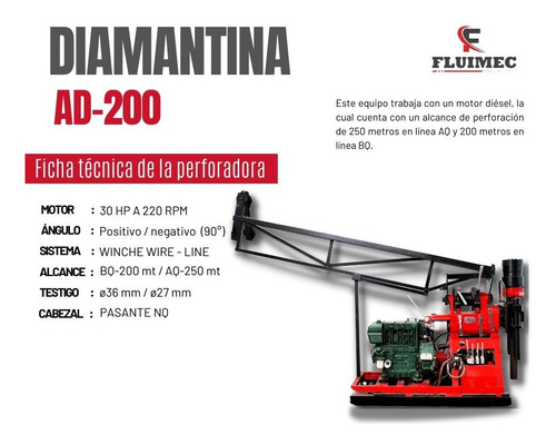 Perforadora Ad-200 / Equipo Para Mineria