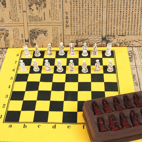 Juego De Ajedrez Tablero De Ajedrez Plegable Juego Familiar