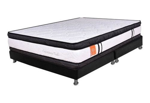 Imagen 1 de 5 de Combo Colchón Romance Relax Experience Pedic King + Base Cam