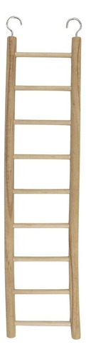 Escalera De Madera Living World 38cm Loros Color Marrón Claro