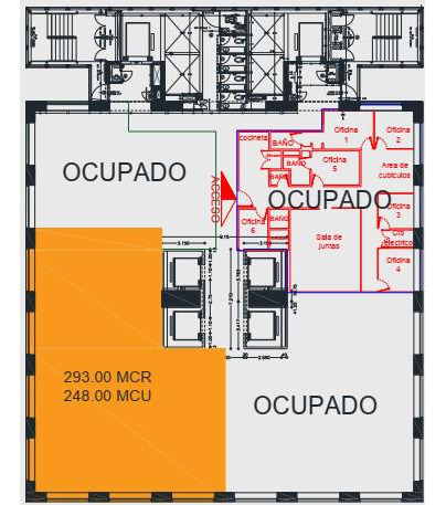 Oficina En Renta - Piso 6 -  293 M2