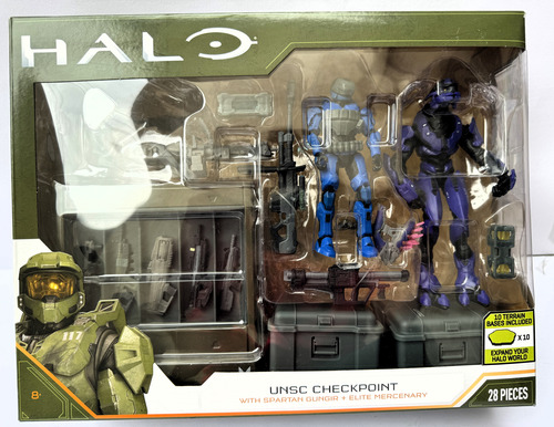 Halo Unsc Chekpoint Con Spartan Gungir Y Mercenario Elite (Usado)