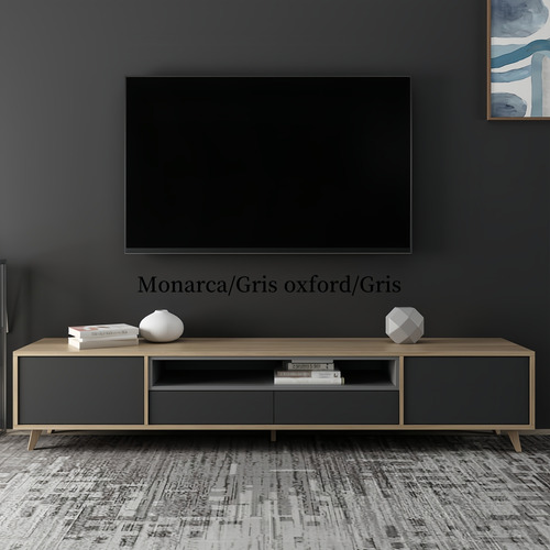 Mueble Para Televisión Estilo Nórdico Minimalista 240x40x44