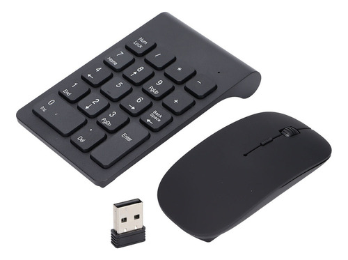 Combo De Teclado Numérico Y Ratón Inalámbricos Usb De 2,4 Gh