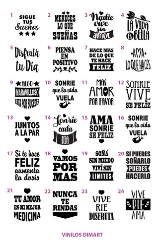 Stickers Con Frases Para Tazas, Vasos