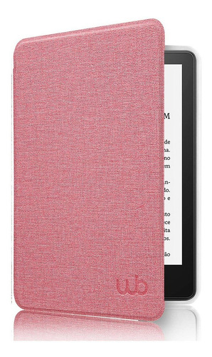 Capa Kindle Paperwhite 11a Ger Ultra Leve Auto Hibernação Wb Cor Tecido Rosa