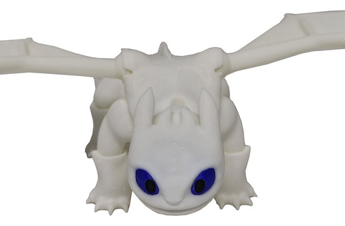 Dragão Fúria Da Luz Branco Articulado Como Treinar 3d