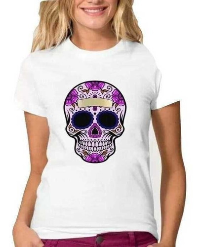 Polera Halloween Catrina Dia De Los Muertos Calavera Mexico