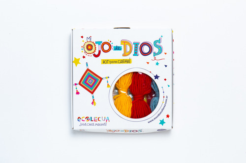 Juego Kit Para Crear Y Diseñar Ojo De Dios - Arte Infantil
