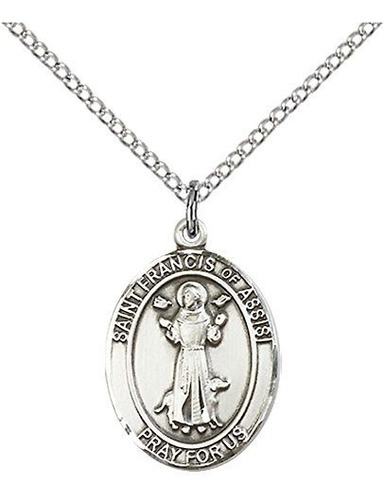 Collar - Sterling Silver St. Francis Of Assisi Pendant With 