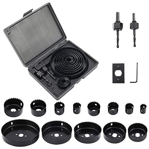 17 Pieces Hole Saw Kit 3/4 Inches5 Inches (19127mm) Set...