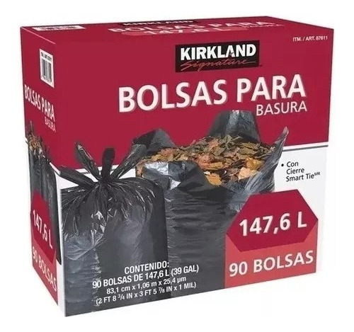 Bolsas Negra De Plástico Para Basura 90 Pz 147 Ltrs Envio