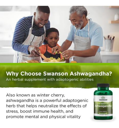 Swanson | Full Spectrum Ashwagandha 450 Mg | 100 Caps Sabor Sin Sabor