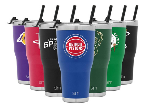 Simple Moderno Nba Detroit Pistons 30oz Vaso Con Tapa Abatib