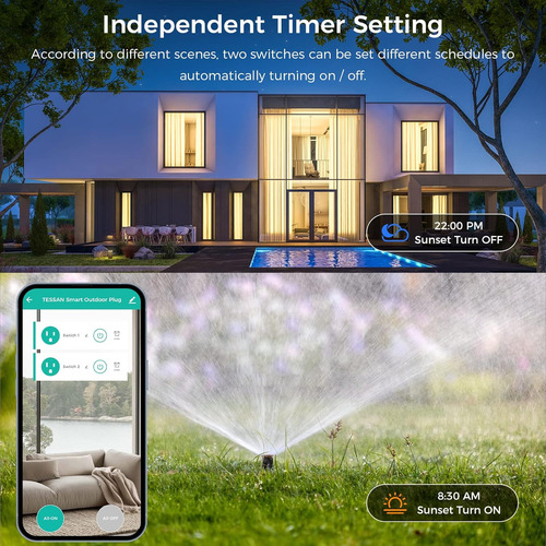Enchufe Inteligente Para Exteriores, La Toma Wifi Tessan Fun