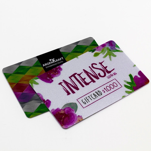 Imagen 2 de 5 de Tarjetas Pvc Plateadas Doradas Logo Impresas Doble Faz 200u