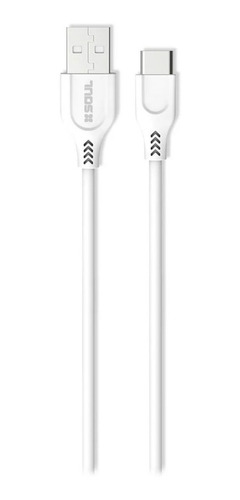 Imagen 1 de 2 de Cable Datos Tipo C 3 Metros Soul Usb Apto Carga Rapida