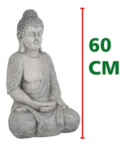 Buda Meditando De Poliresina 60 Cm