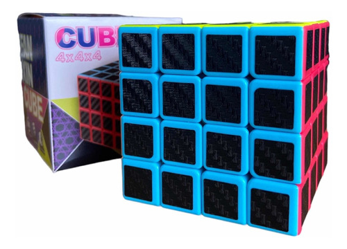 Cubo Rubik 4x4 Fibra Carbono Puzzle Cubo Mágico Didáctico