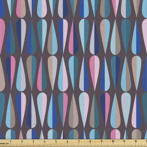 Mid Century Fabric By The Yard, Modern Style Retro Patt...