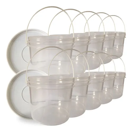comprar Balde Hermético Para Mantimentos Transparente 2.2l 10 Pçs
