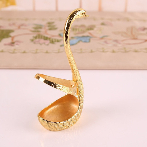 Juego Cucharas De Postre De Café Soporte Decorativo Plateado