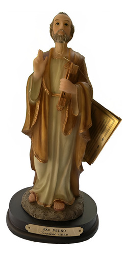 Estatua San Pedro Santini Dorada 20 Cm