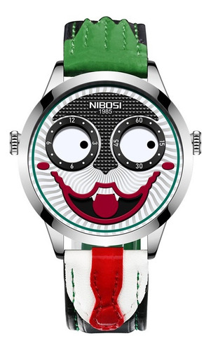 Reloj Nibosi Creative Clown Dial Para Hombre
