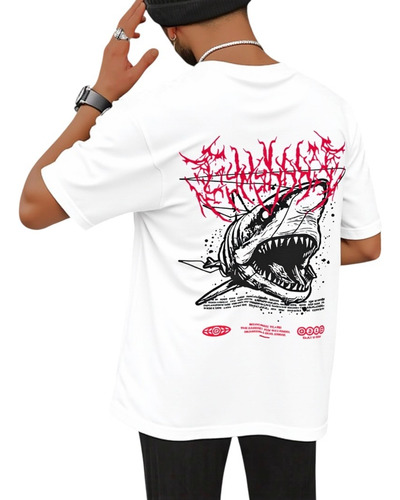 Playera Camiseta Gym Shark Unisex Oversize