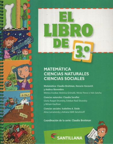 El Libro De 3° Matemática + Ciencias Naturales Y Ciencias So