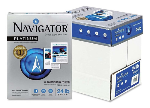 Papel Bond Carta 90g Navigator Extra Blanco Caja/2500 Hjs