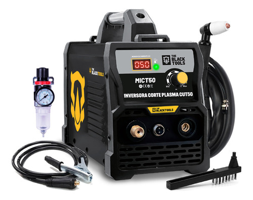 Máquina De Corte Plasma Cut Alta Frequência 50a 12mm Com Tocha E Acessorios 220v Mict50 The Black Tools