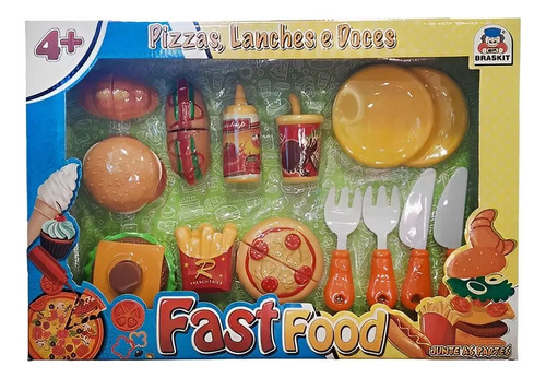 Brinquedo Fast Food Infantil Lanches 900-8 - Braskit