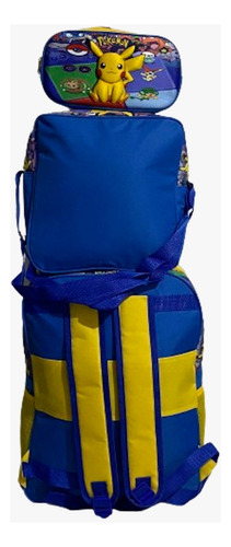 Kit Mochila Primaria Jumbo Lonchera Lapicera 3d 3pzas Envío