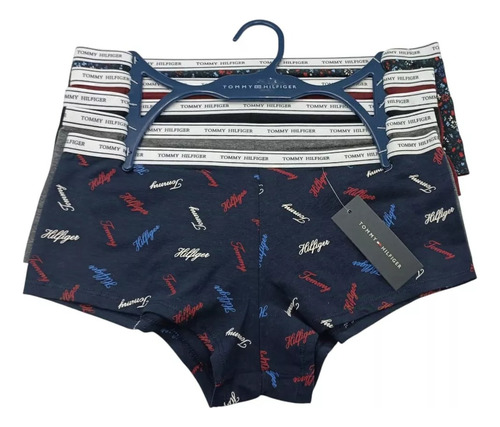 Paquete 5 Boxer Boyshort Tommy Hilfiger Mujer Originales