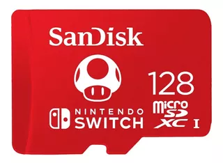Micro Sd Xc 128gb Sandisk Nintendo Switch Edicion Roja