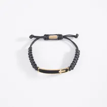 Comprar Pulsera Caballero 124576 Gamuza 4 Baños Oro 18k Ajustable