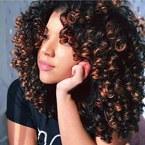 Yu Peluca De Pelo Mixto Afro Gris Rizado