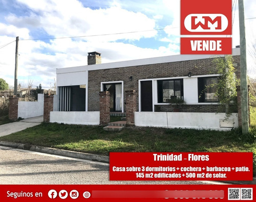 Venta Casa Trinidad Flores 3 Dormitorios 2 Baños Cochera Doble Barbacoa Amplio Patio Nueva