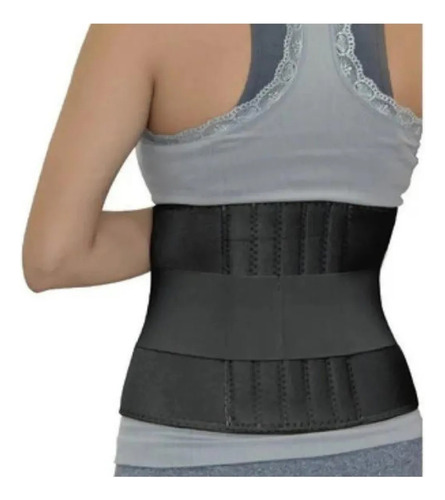 Cinta Abdominal Lombar Com Hastes Flexíveis P/m Unissex