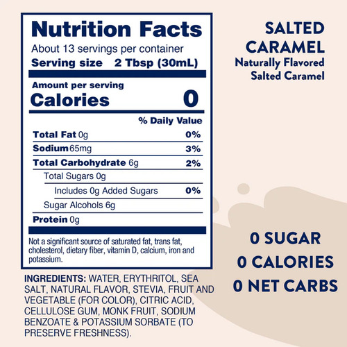 Jordan's Skinny Syrups Salted Caramelo Jarabe Para Cafe375ml