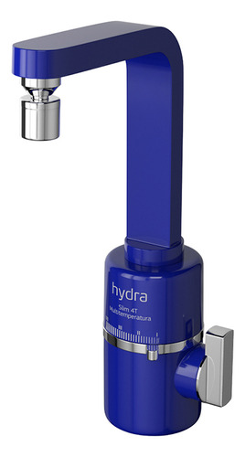 Torneira Elétrica Slim 4t Para Bancada 5500w 220v Azul Hydra